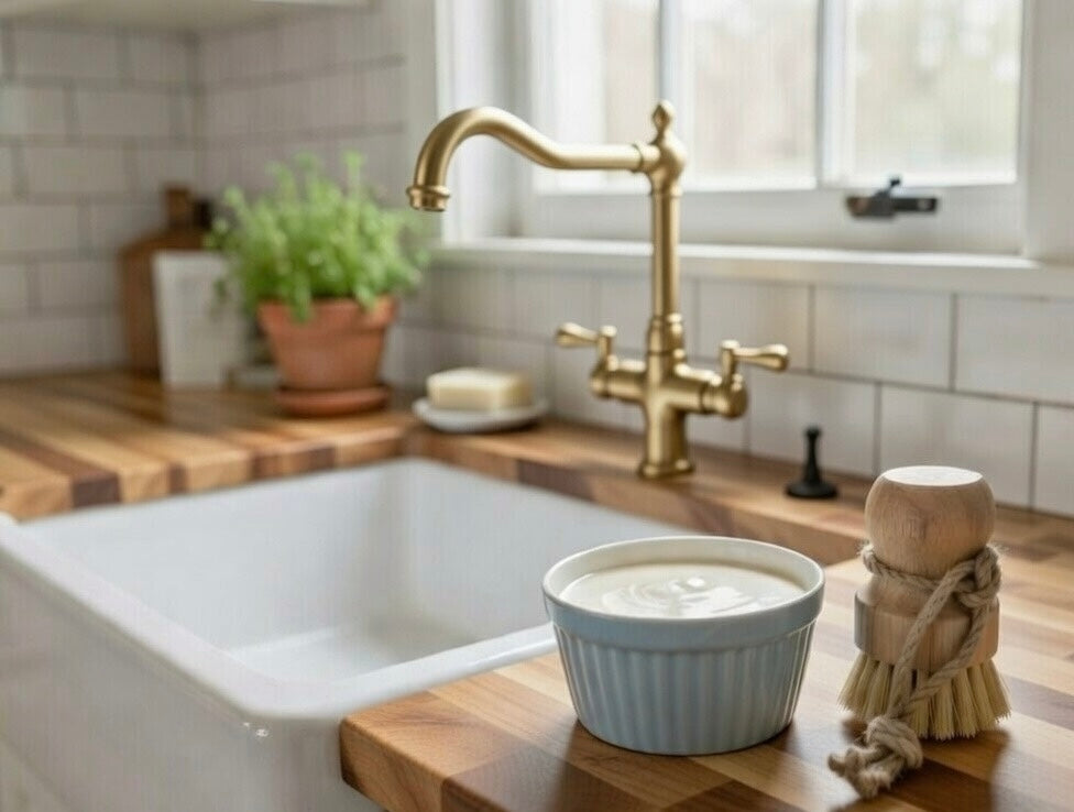 LOVE MY DISH SOAP STARTER SET WITH BRUSH - Blue