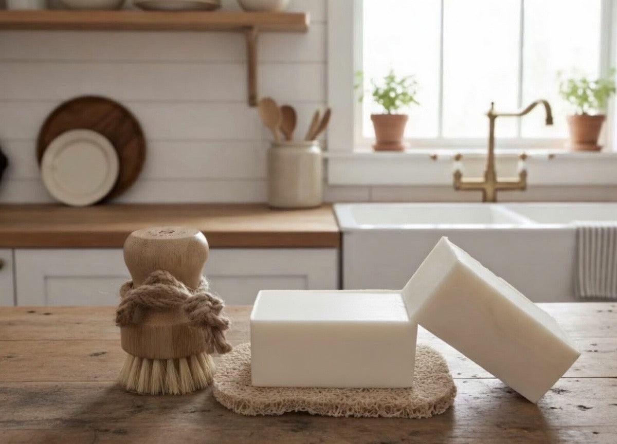 LOVE MY DISH SOAP BLOCK WITH BRUSH - Dish Block